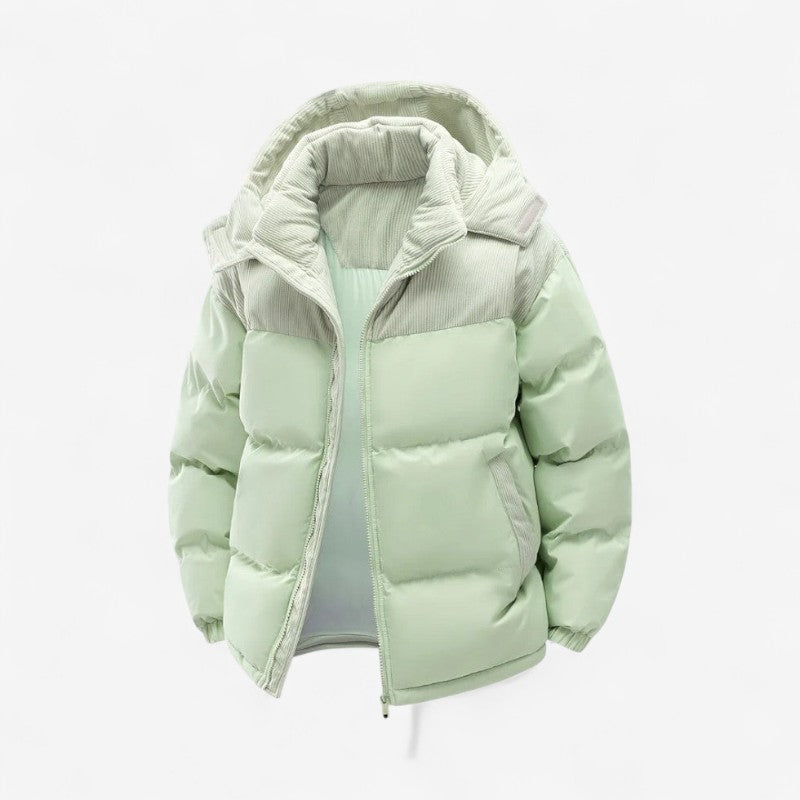 Veste Étanche Hiver avec Capuche et Poches Zippées