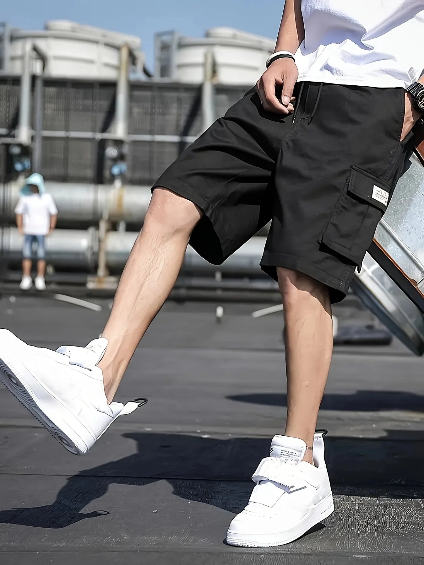 Short Décontracté Été avec Poches pour Homme