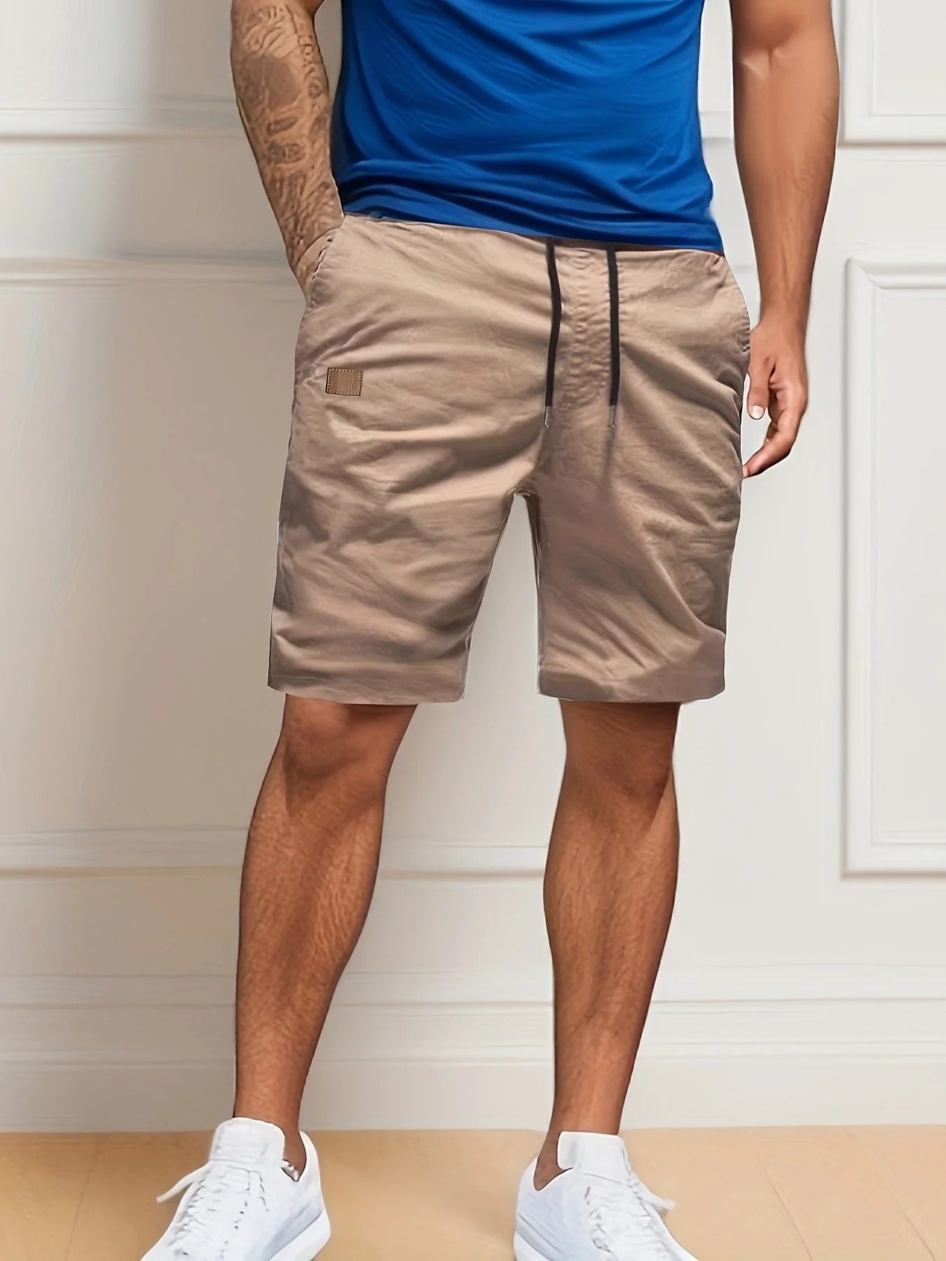 Pantalon Court Homme Linéaire pour Été