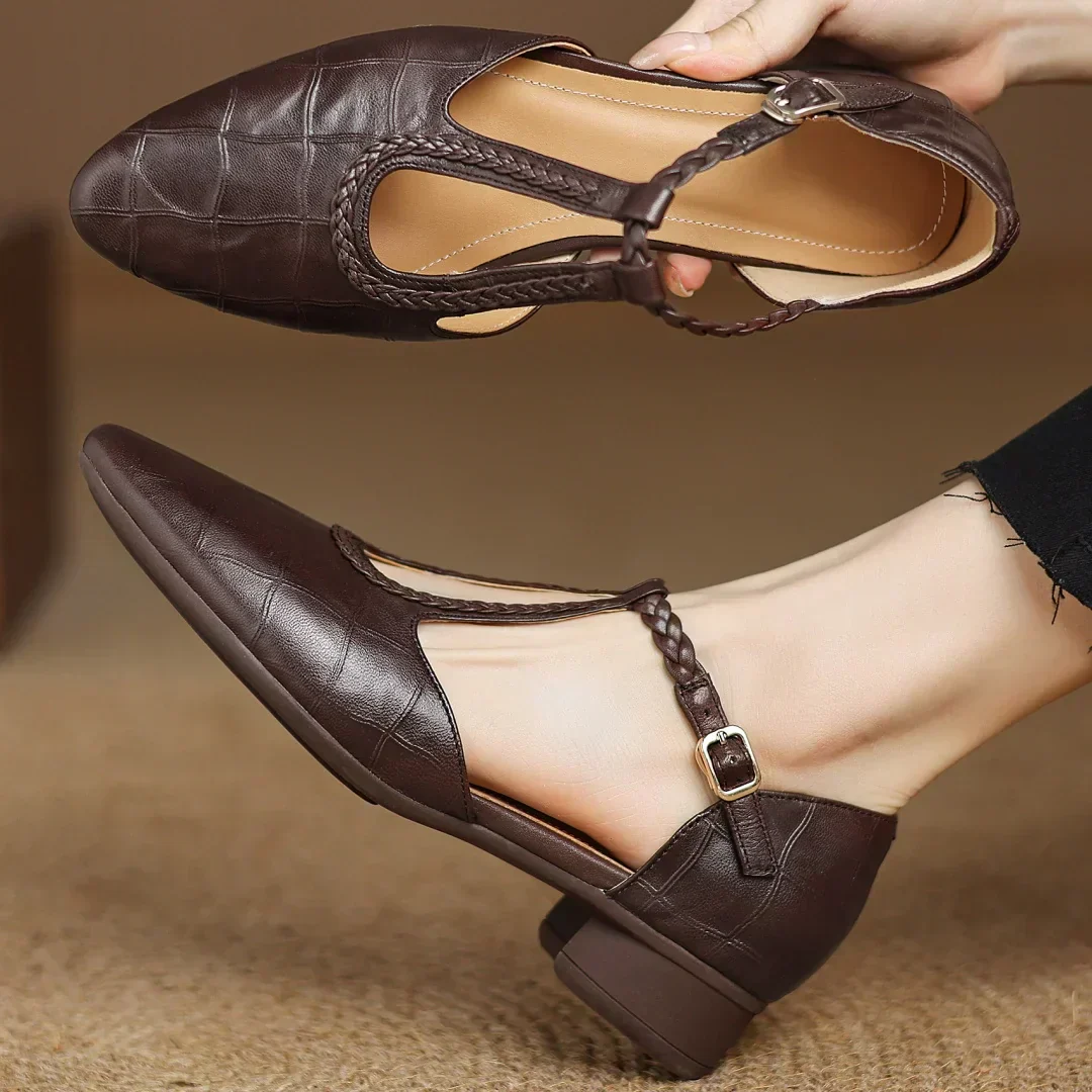 Chaussures Mary Jane Femme Bride Tressée Style Classique