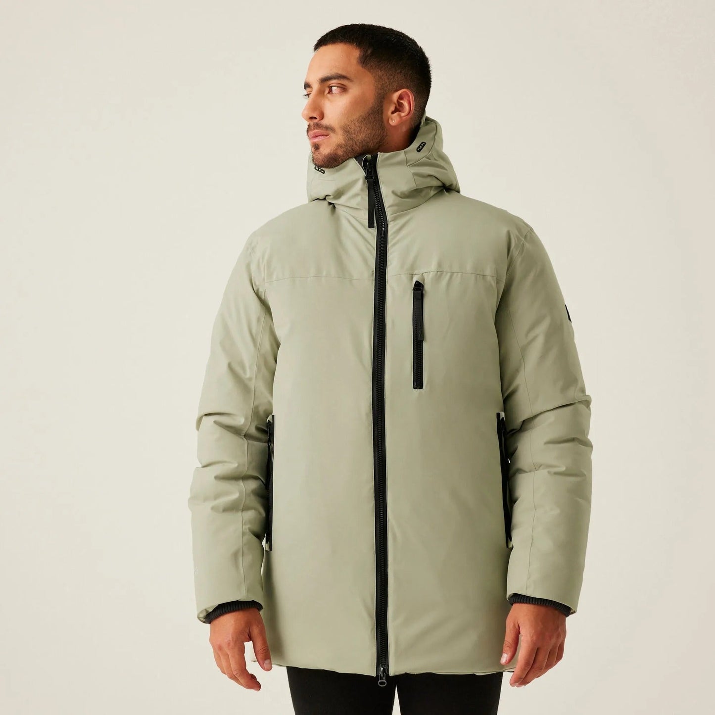 Veste Hiver Homme Élégante avec Capuche et Poches Zippées
