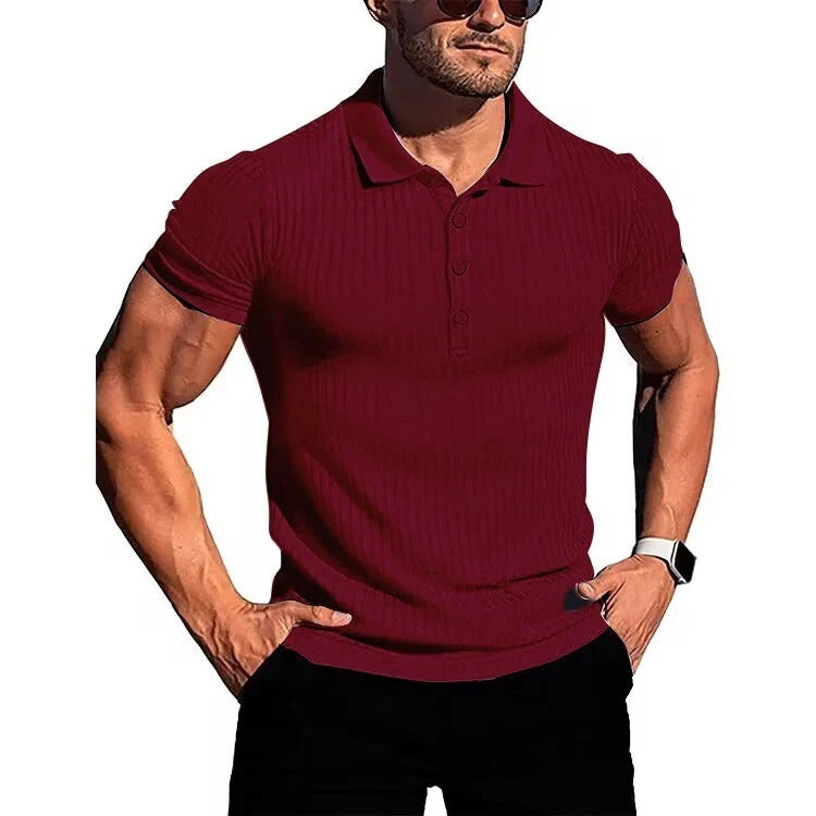Polo Homme Rayé Classique pour Sport et Ville