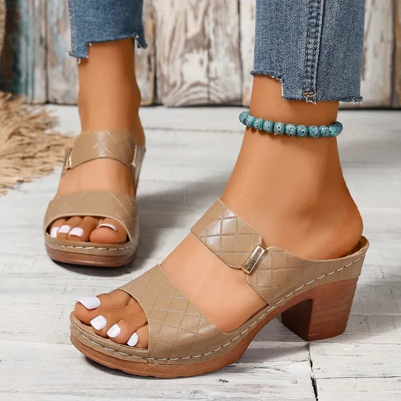 Sandales Femmes Hauts Talons Élégantes pour Été