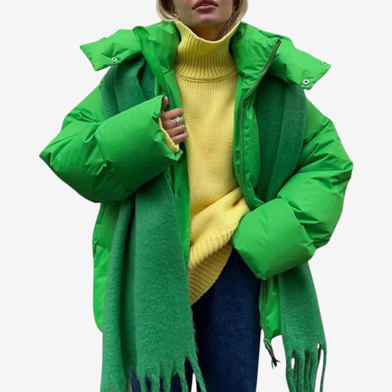 Parka Hiver Équipée Capuche et Fermeture Éclair Réglable