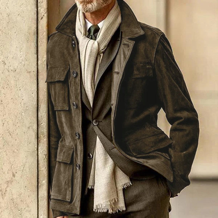 Projet Paris™ – Veste Homme en Suédine Élégante avec Poches Pratiques-2
