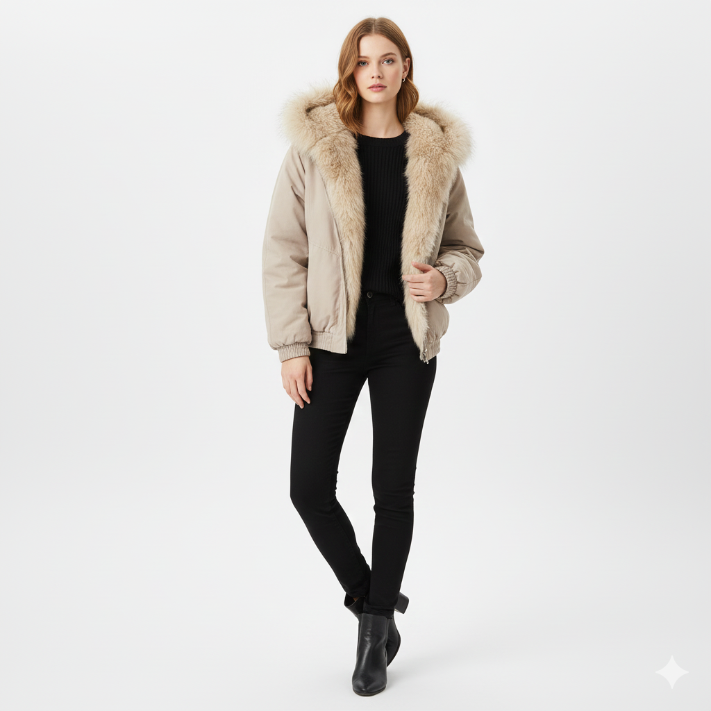 Manteau Femme Hiver Élégant - Parka Doublé et Chauffant pour Femme - PanierRoyale