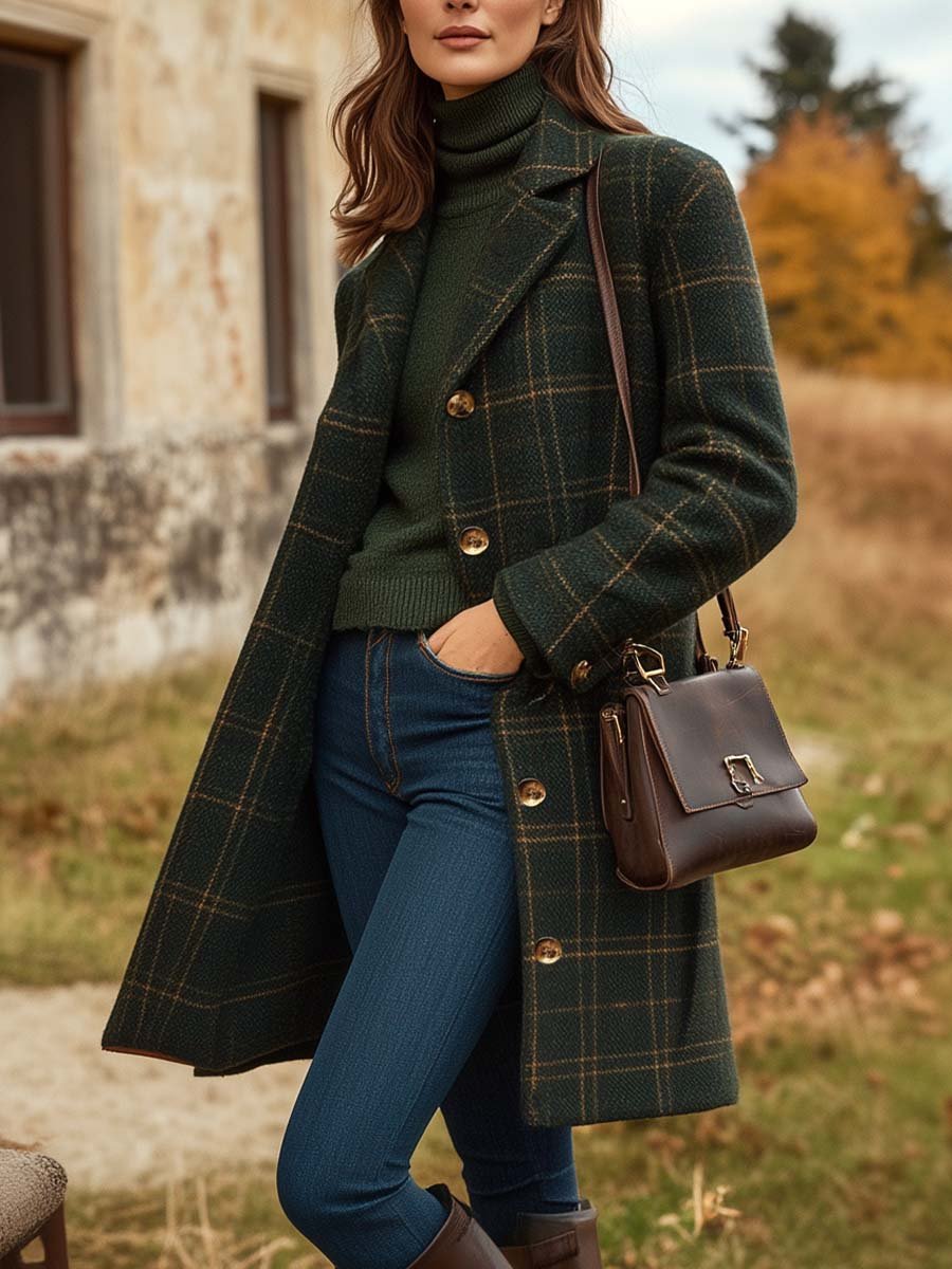 Manteau Femme Long Élégant en Laine Douce et Chaud - PanierRoyale