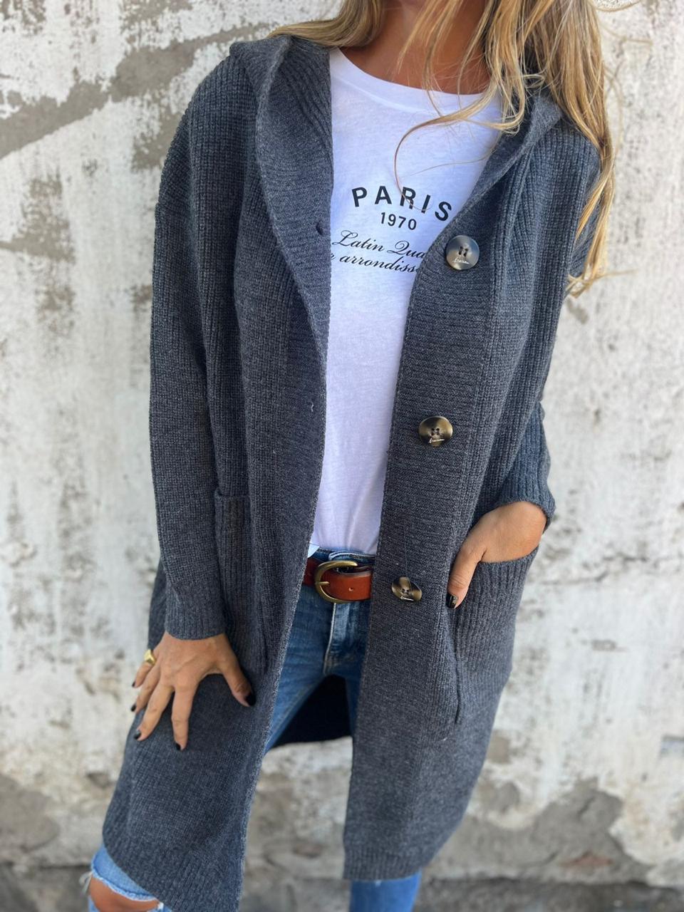 Cardigan long en Maille Douce Coupe Ample