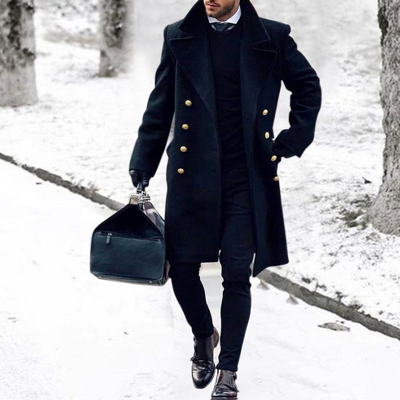 Manteau Homme Hiver avec Col Montant et Double Fermeture Étanche - PanierRoyale