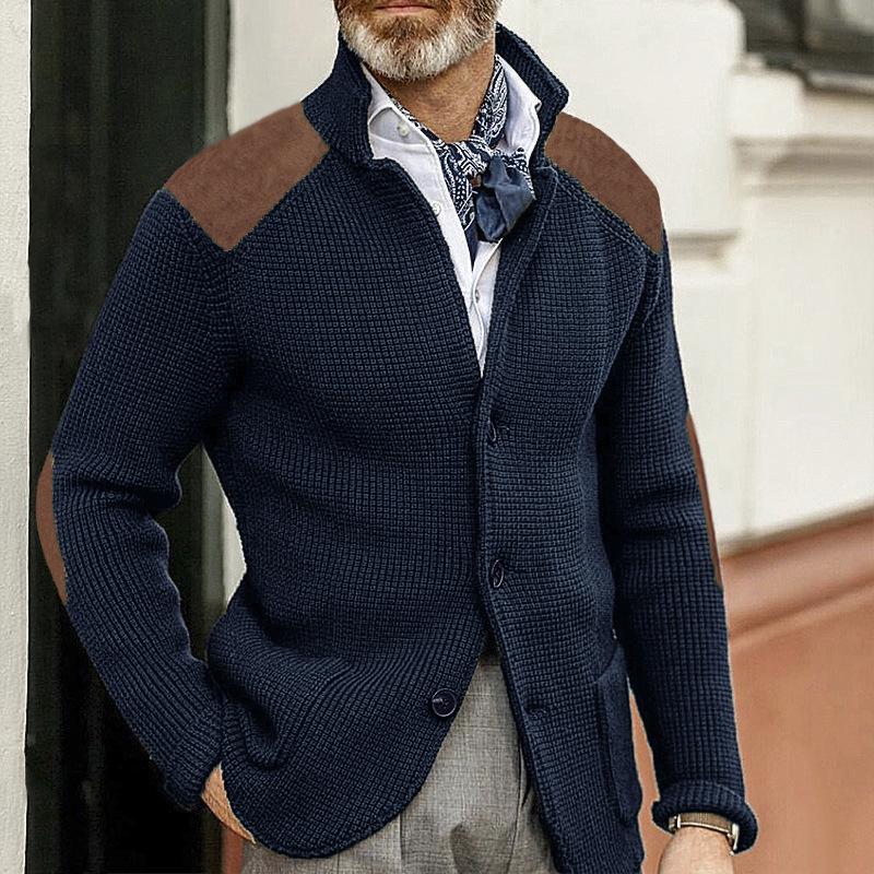 Blazer Homme Élégant col chemisé manches longues