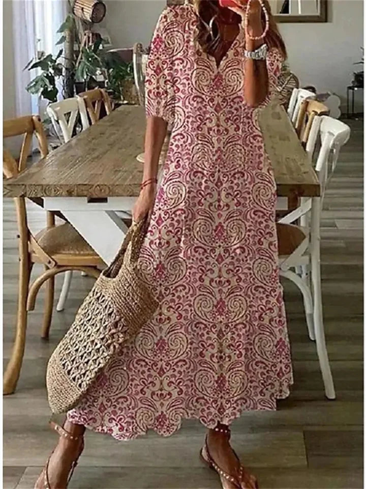 Robe Femme en Soie Fleuri Élégant pour Cocktail