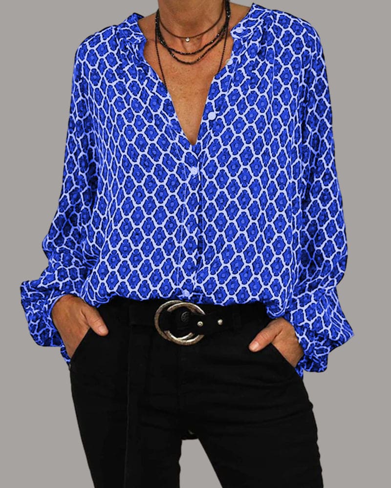 Chemisier Femme Manches Longues Élégant