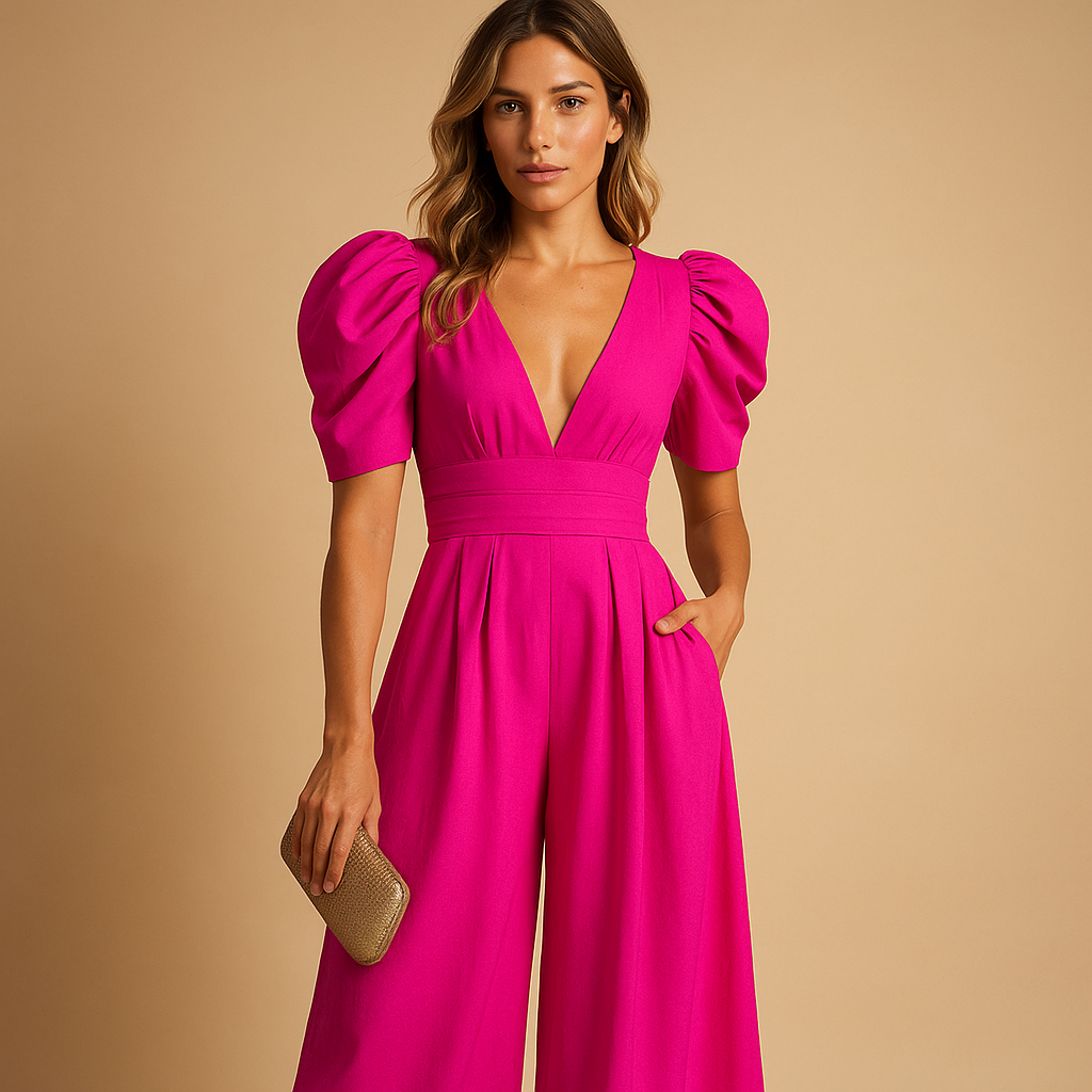 Robe Courte Cintrée Col en V pour Femme