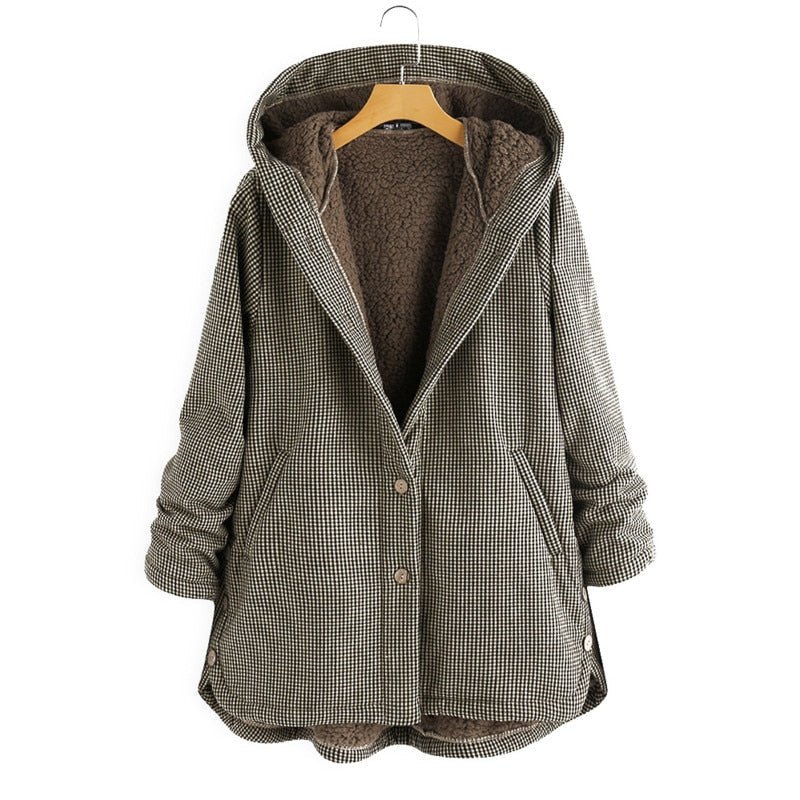 Veste Hiver Femme Oversize en Peluche Douce et Chaude