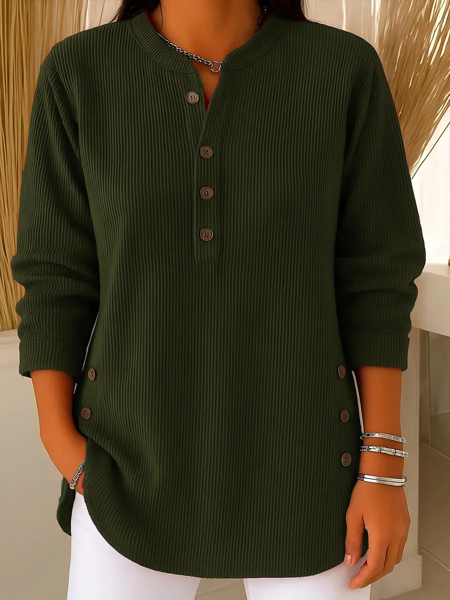Pull Femme Tricot Boutons Doux Coupe Classique
