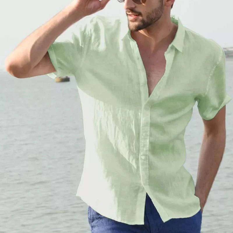 Chemise Homme Lin Été Légère et Respirante