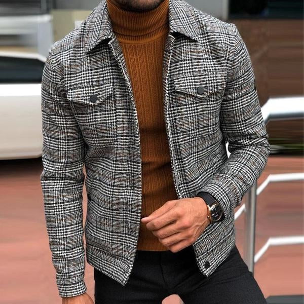 Veste Homme Tweed Classique Élégante - PanierRoyale