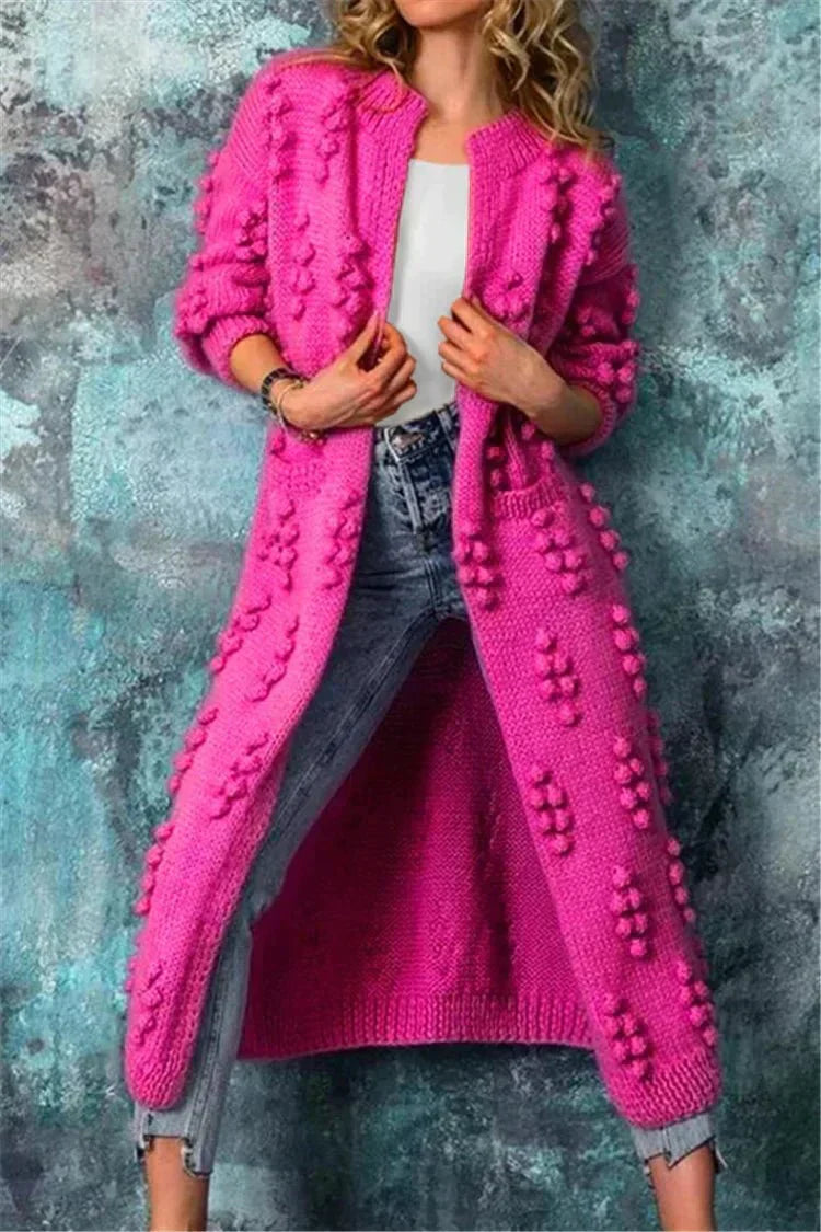 Cardigan Femme Automne sans Manches Floral Élégant