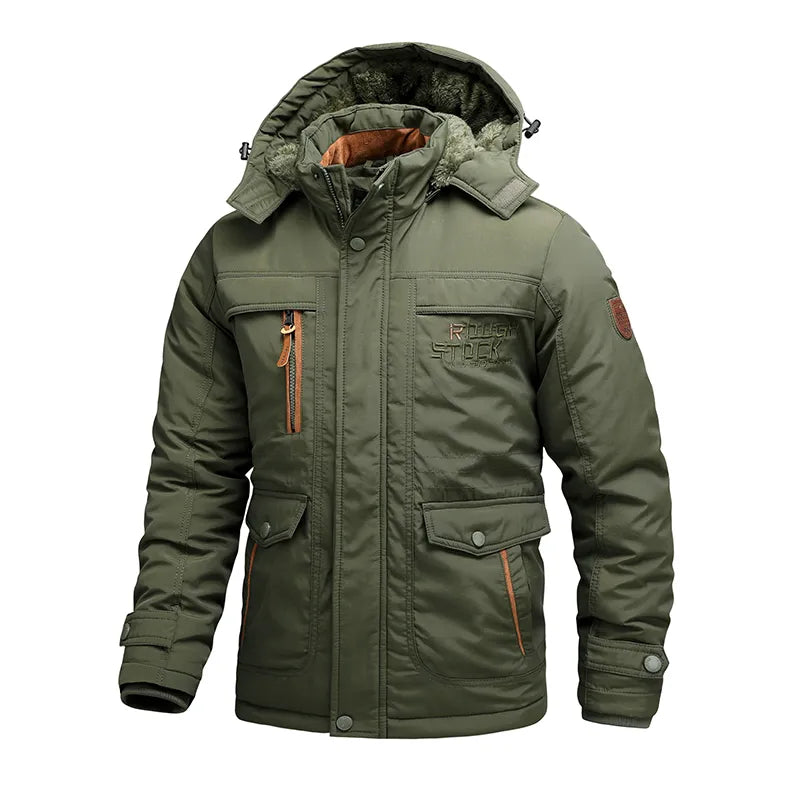 Parka Homme Imperméable Hiver Beige Neuf