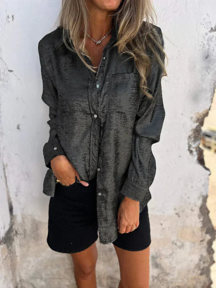 Chemise Femme Élégante Manches Longues Boutons