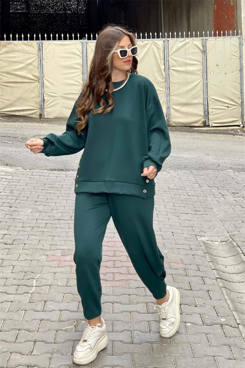 Survetement Décontracté 2 Pièces : Pull et Pantalon Jogger Confortables