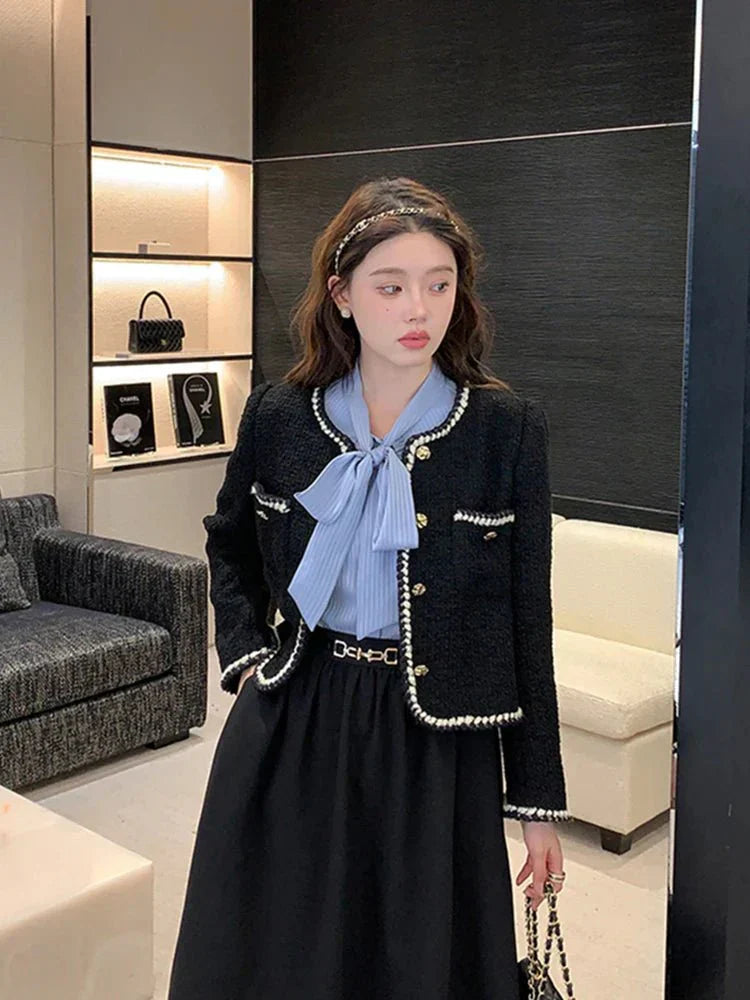 Veste Femme Courte Élégante Vintage - PanierRoyale