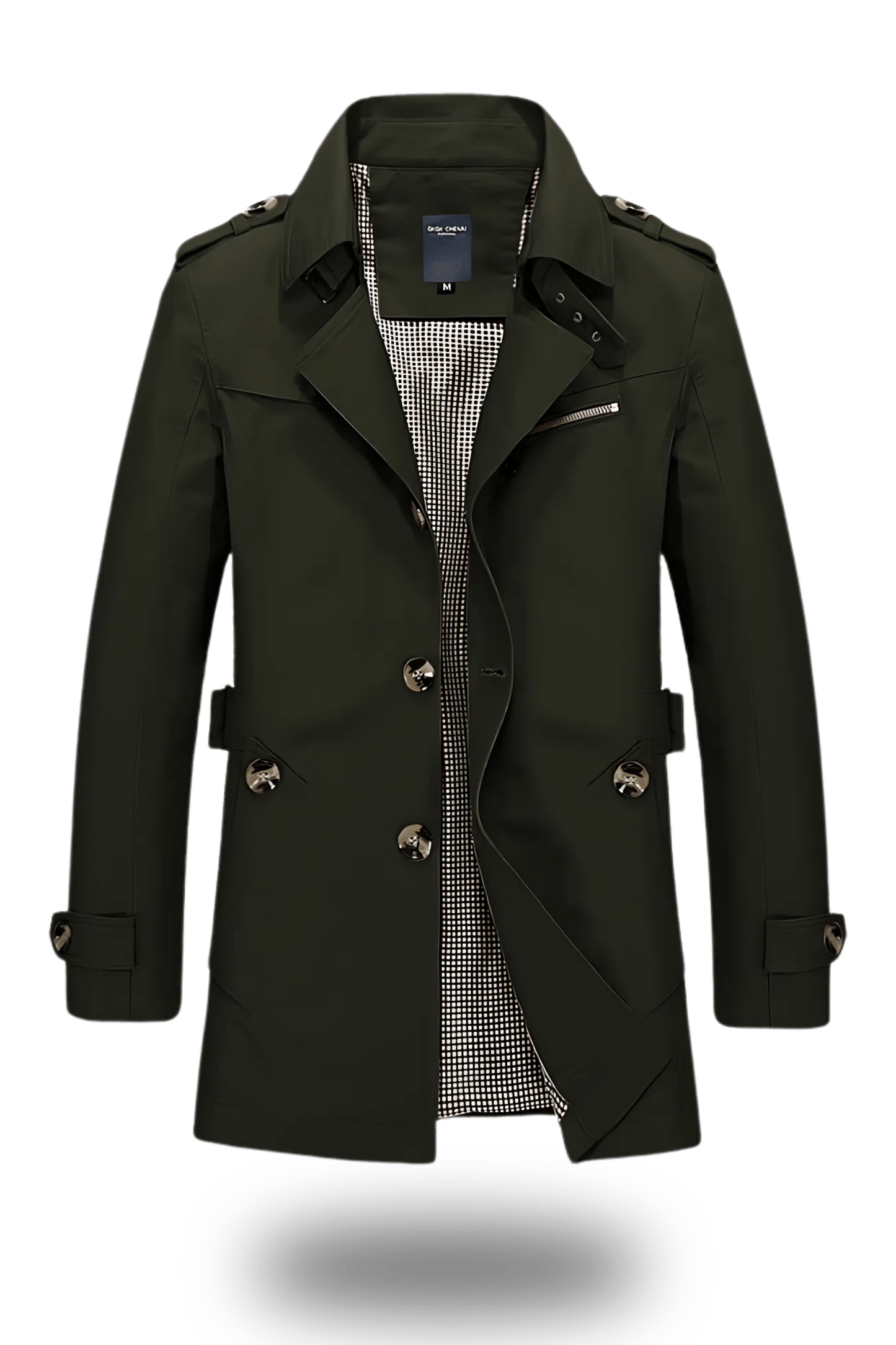 Manteau Trench Homme Brun Clair Classique