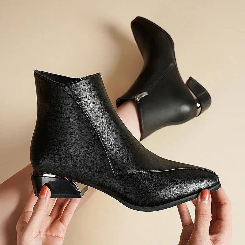 Bottines Femme Élégantes à Lacets - PanierRoyale