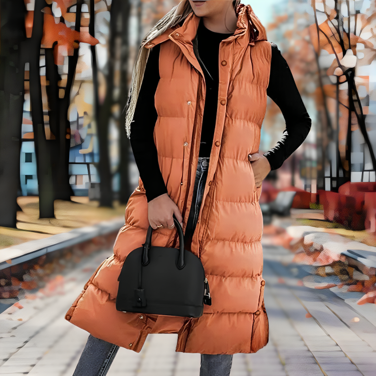 Veste femme sans manches douce et chaude élégante