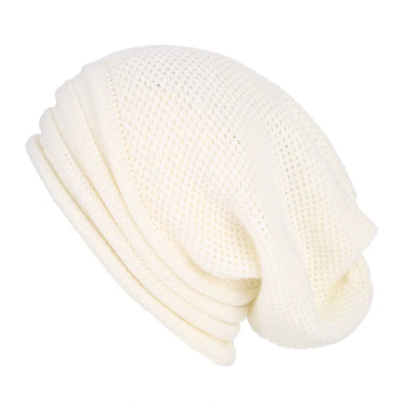 Bonnet Tricoté Noir Épais pour Hiver