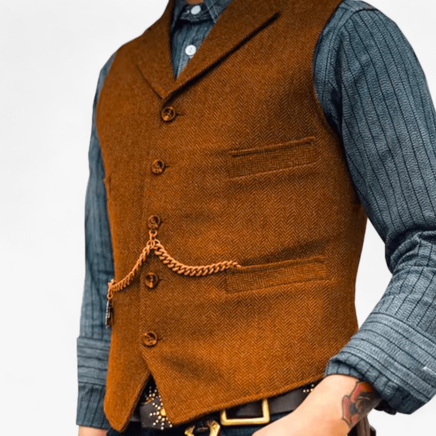 Gilet Classique Femme Élégant avec Poches