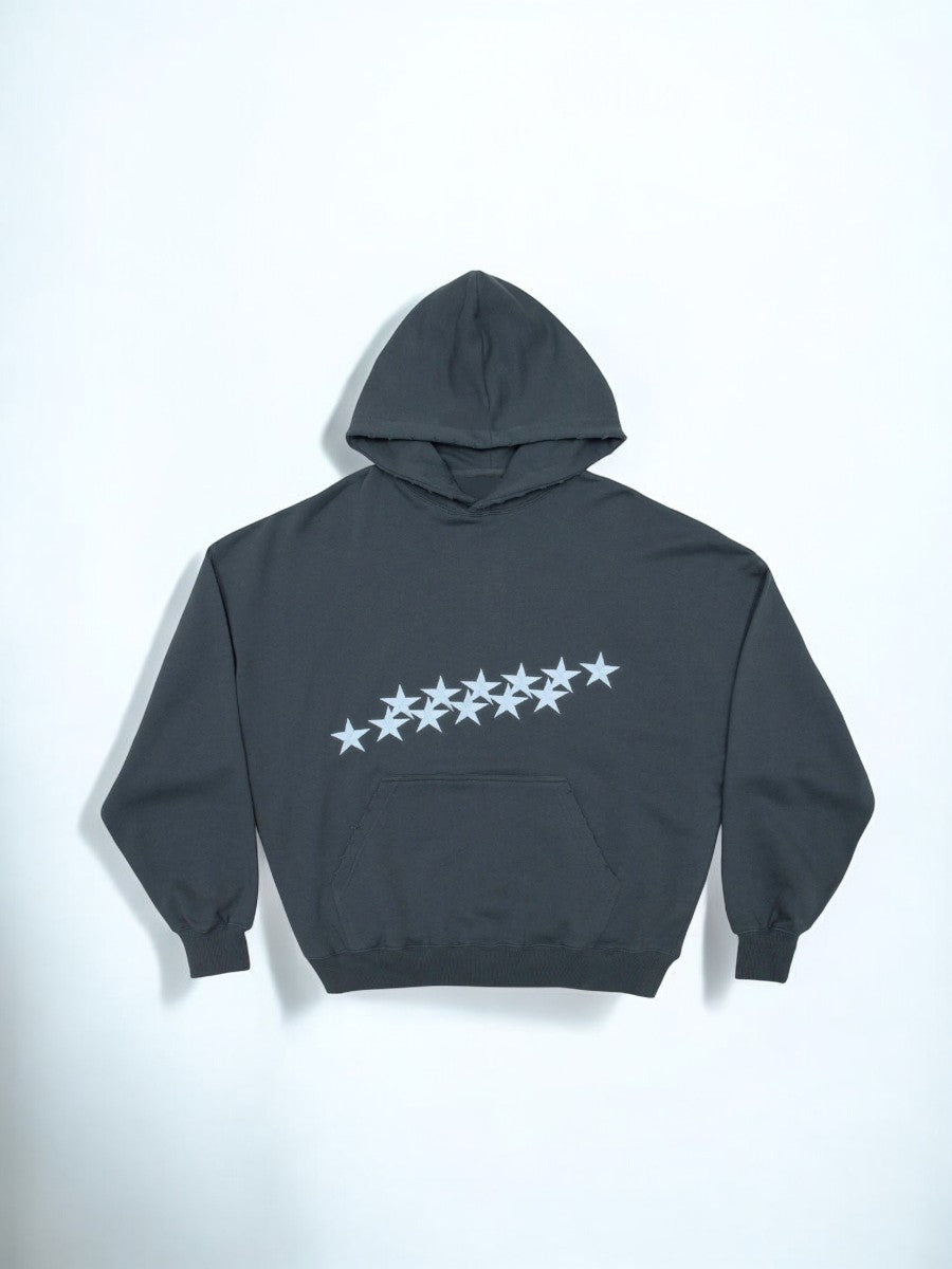 Sweat à Capuche Femme Streetwear avec Imprimé Étoiles
