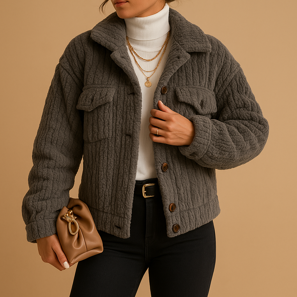 Manteau Femme Hiver Élégant - Veste Faux Fourrure Douce et Chauffante