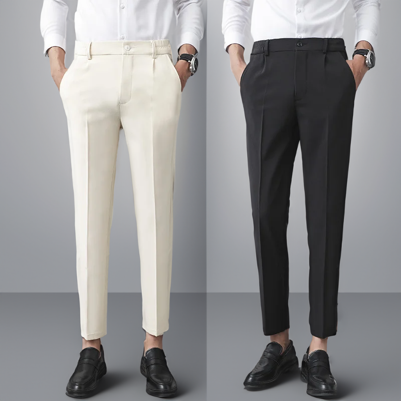 Pantalon Homme Élégant en Beige Taille Parfaite