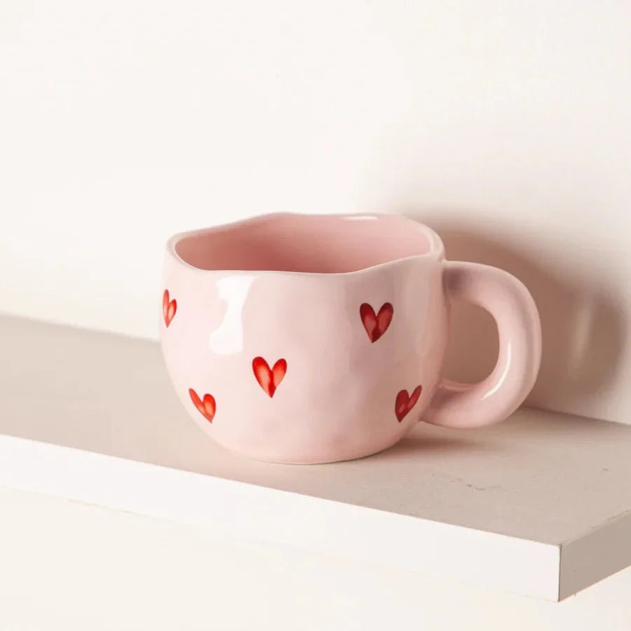 Tasse Cœur en Céramique pour Café ou Thé - PanierRoyale