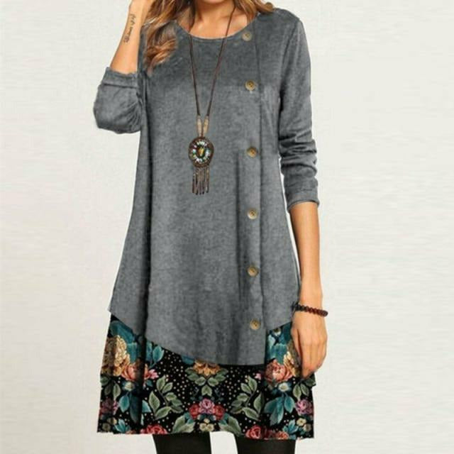 Robe Féminine Élégante - Robe Classique en Coton Doux et Confortable