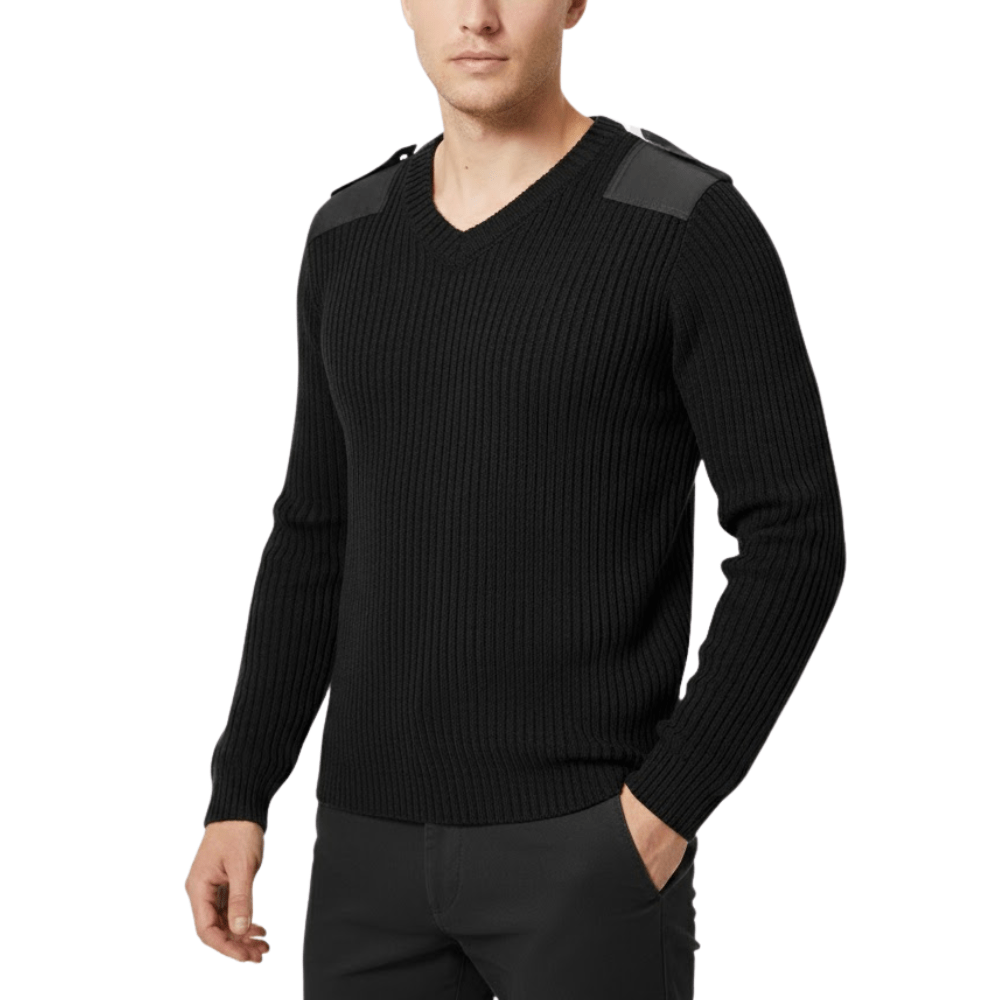 Pull en maille épais à manches longues avec détails brodés