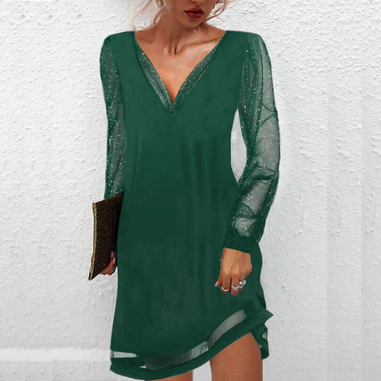 Robe Femme Longue Manches Confortable et Élégante