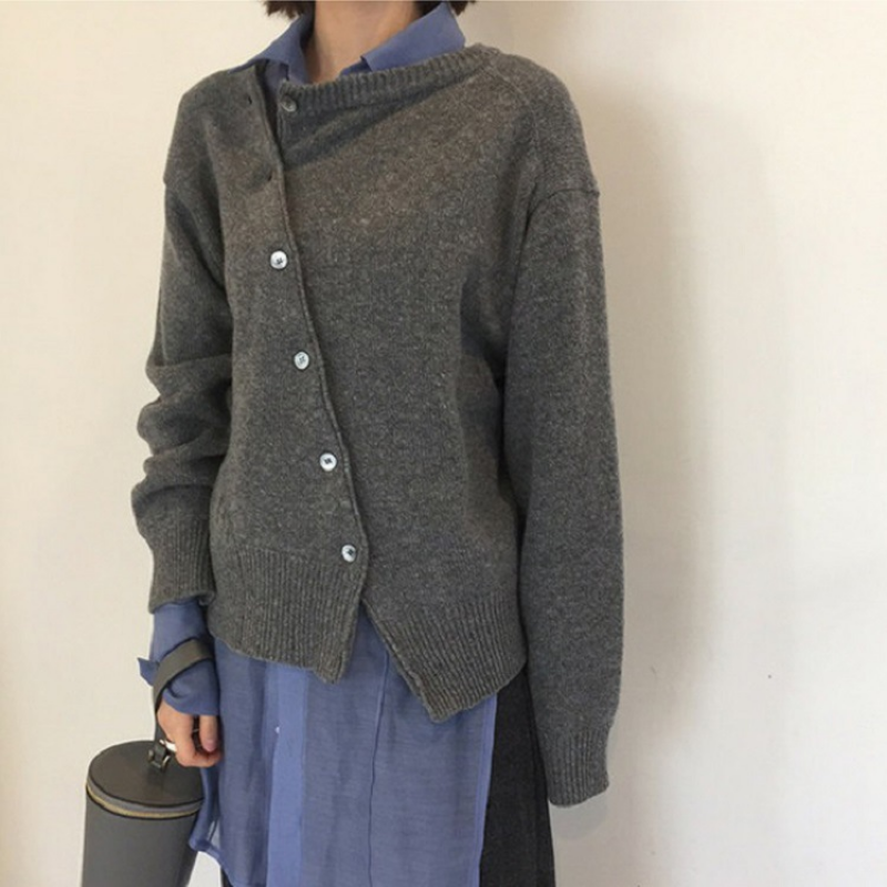 Pull en Laine Beige Col Rond Élégant pour Femme