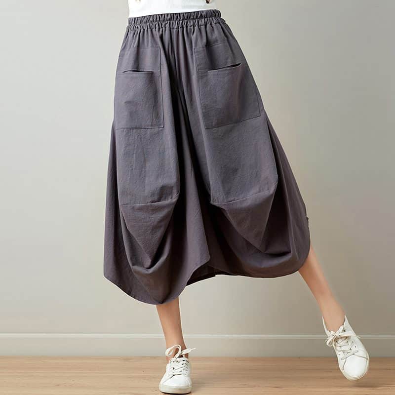 Pantalon Confortable Élastique avec Ceinture Réglable