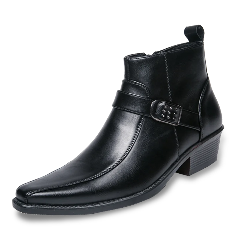 Bottes Chelsea Homme Cuir Noir Élégant