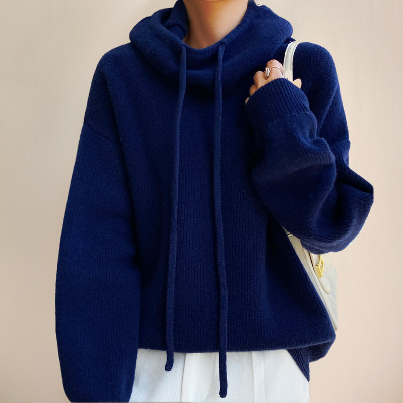 Pull Capuche Femme Vert Émeraude Douillet