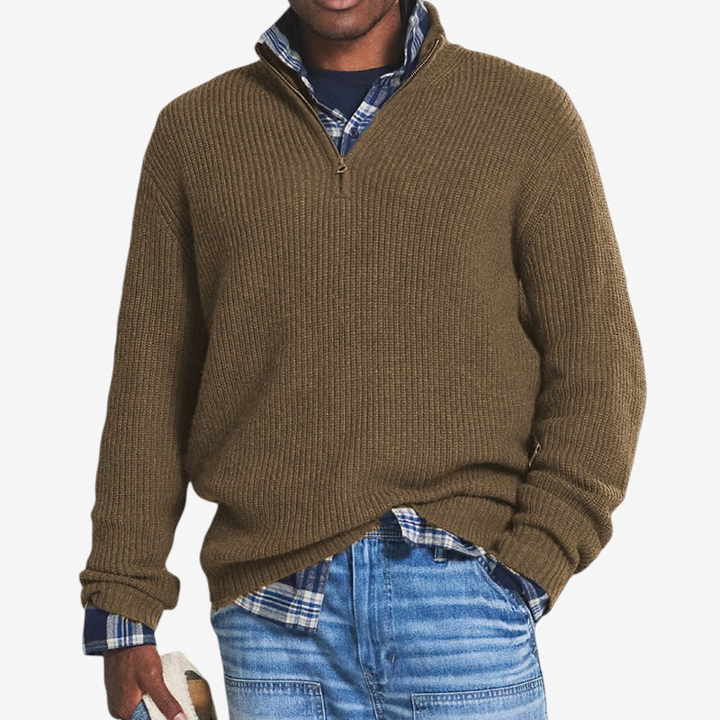 Pull Col Rond Manches Longues Élégant Hiver