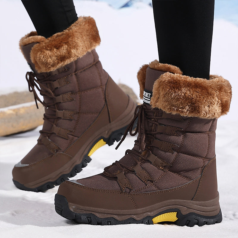 Bottes Hiver Fausse Fourrure Chaudes et Imperméables