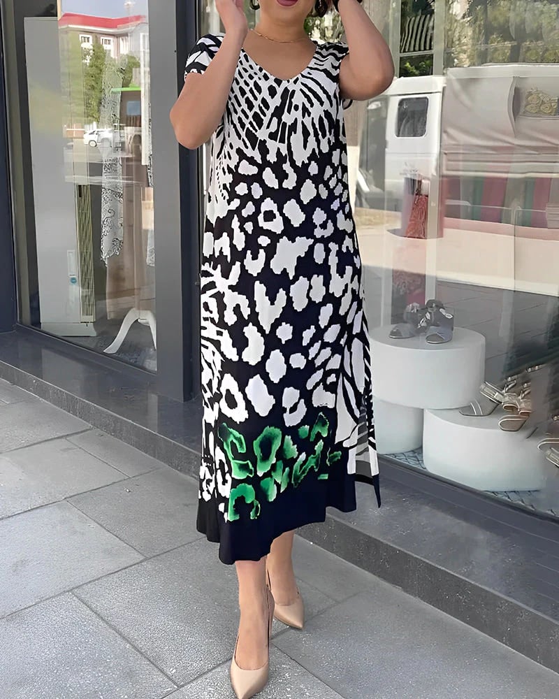 Robe midi Femme Coton Décontractée Coupe Droite