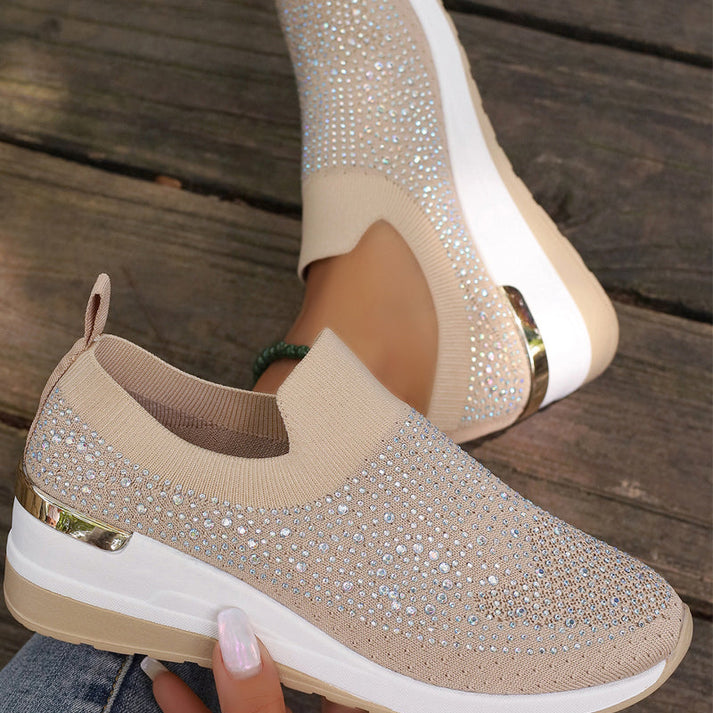 Ballerines Femme Strass Semelle Compensée