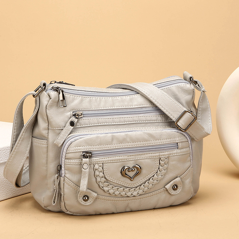 Sac bandoulière Femme en PU Souple Multipoches Style Quotidien