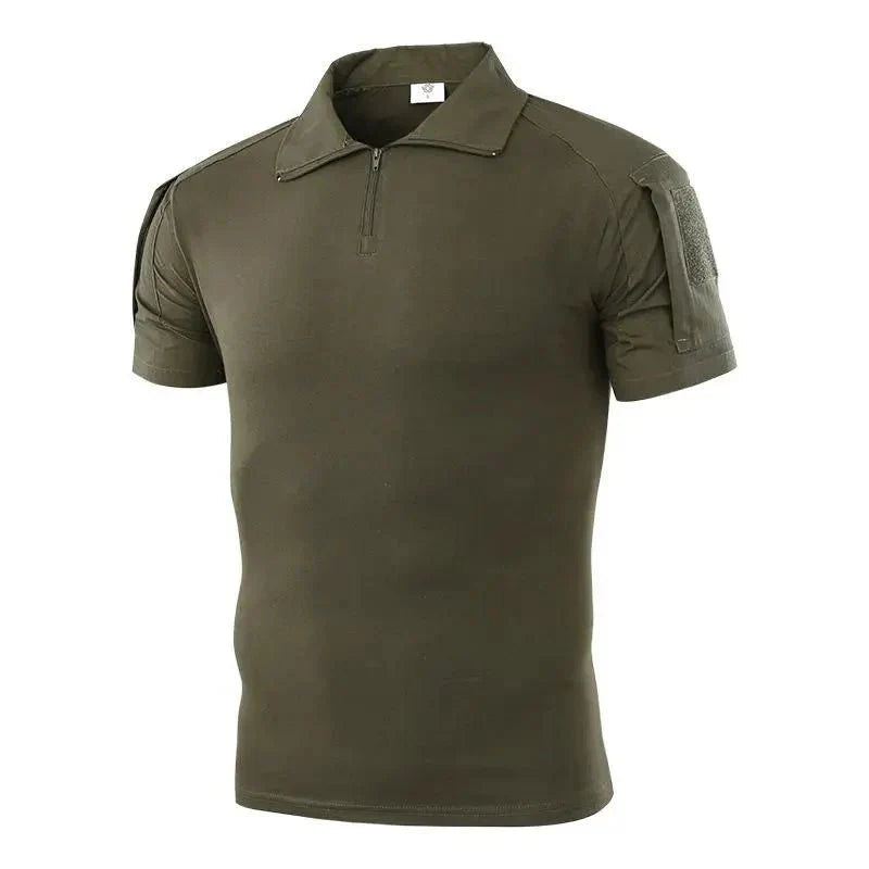 T-shirt Sport Décontracté Col Montant Zippé