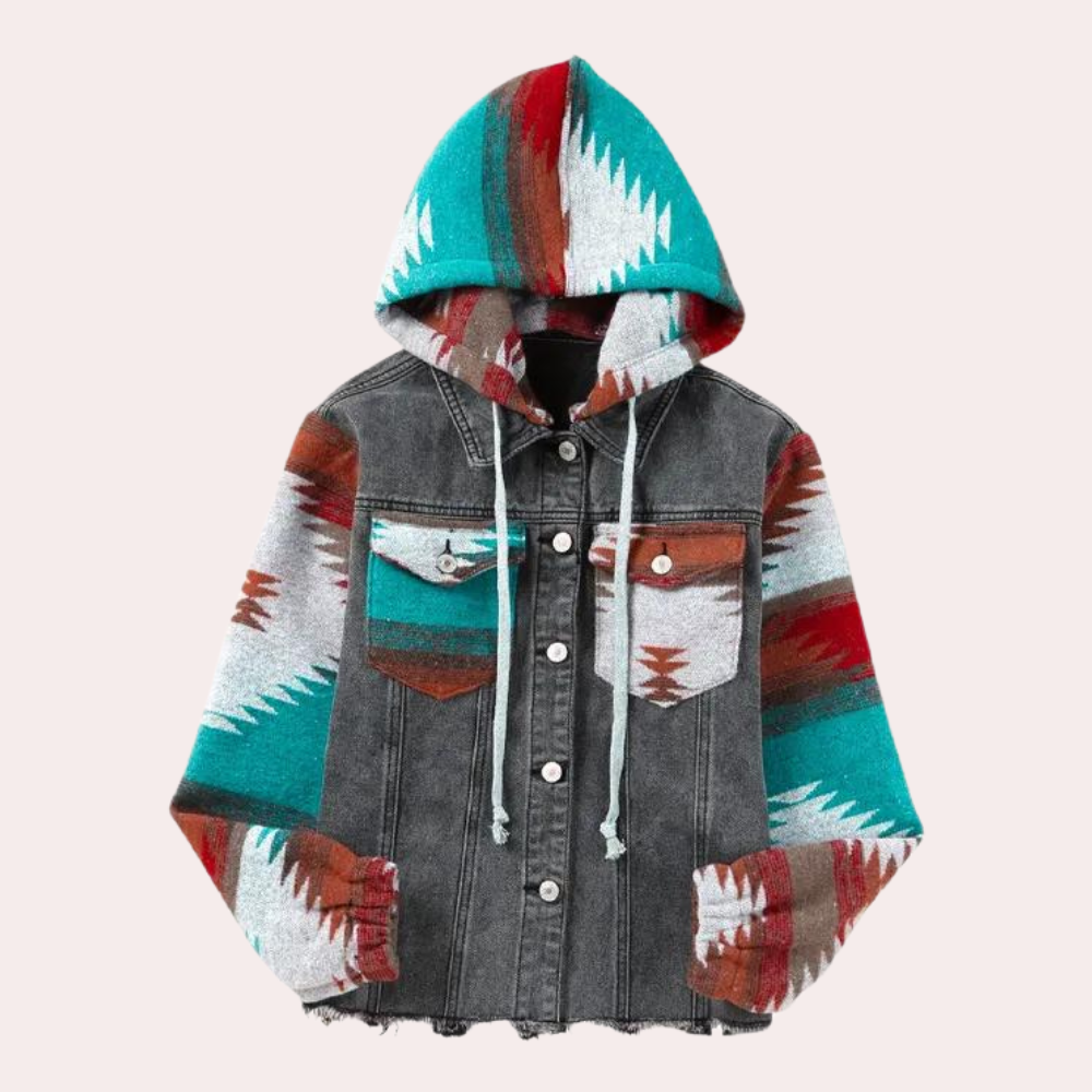 SAGE - Veste en Jean à Capuche pour Femmes