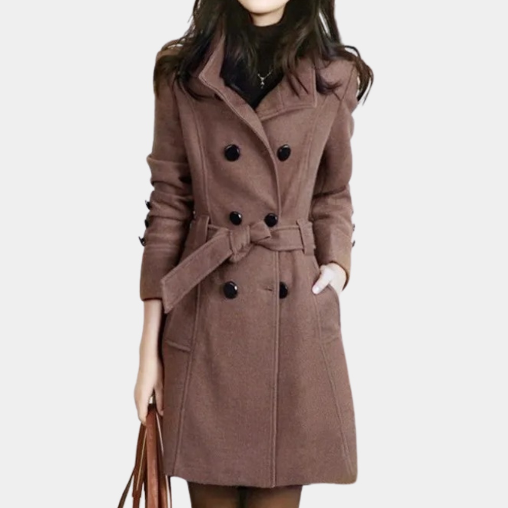 MAISIE - Manteau Chaud à Ceinture pour Femmes